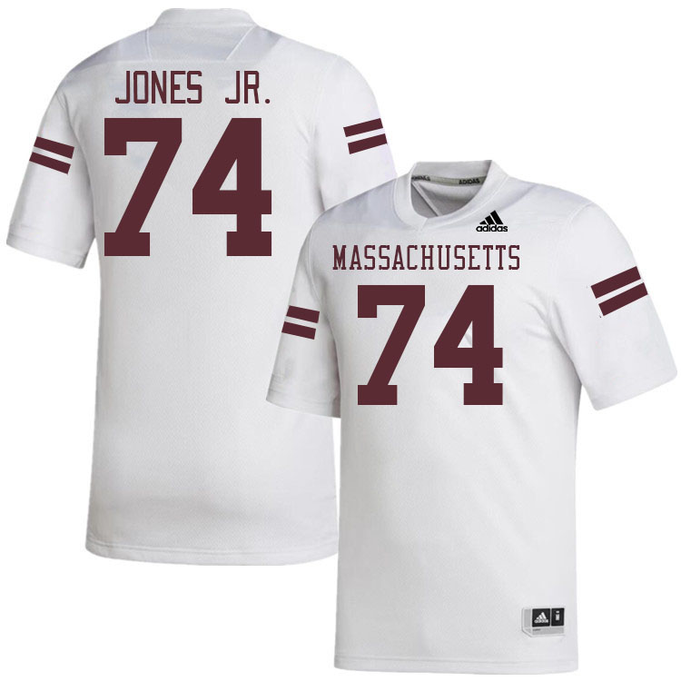 Massachusetts Minutemen #74 William Jones Jr. College Football Jerseys Stitched-White